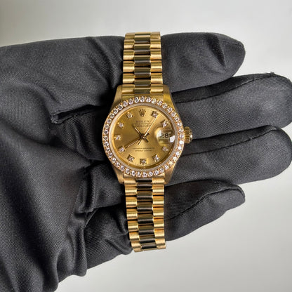 Rolex Datejust 26mm Champagne Dial Watch Ref# 69138 - Happy Jewelers Fine Jewelry Lifetime Warranty