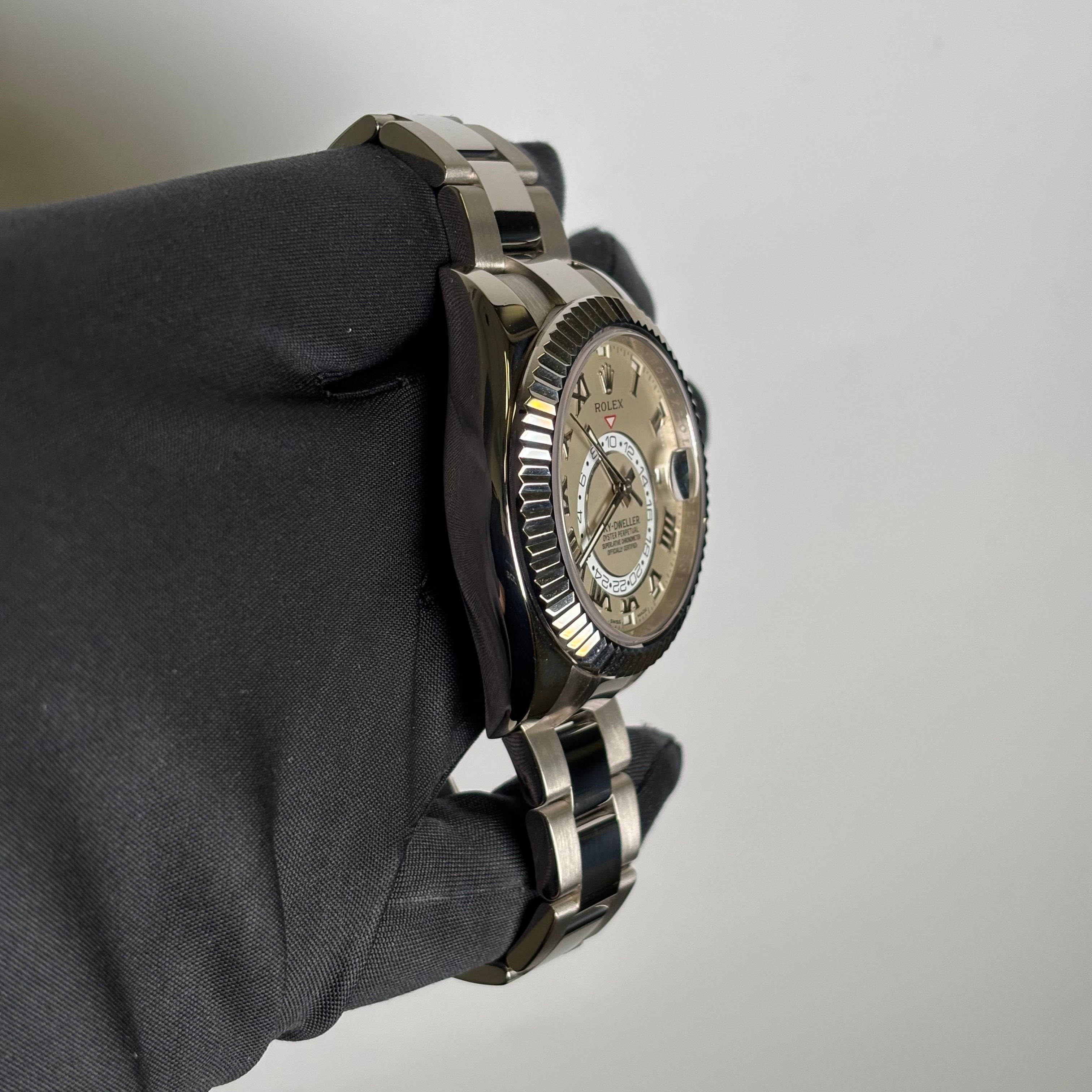 Rolex Sky-Dweller 42mm Ivory Dial Watch Ref# 326939 - Happy Jewelers Fine Jewelry Lifetime Warranty