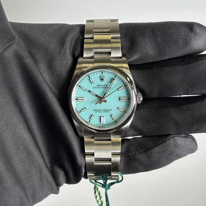 Rolex Oyster Perpetual 36mm Tiffany Dial Watch Ref# 126000 - Happy Jewelers Fine Jewelry Lifetime Warranty