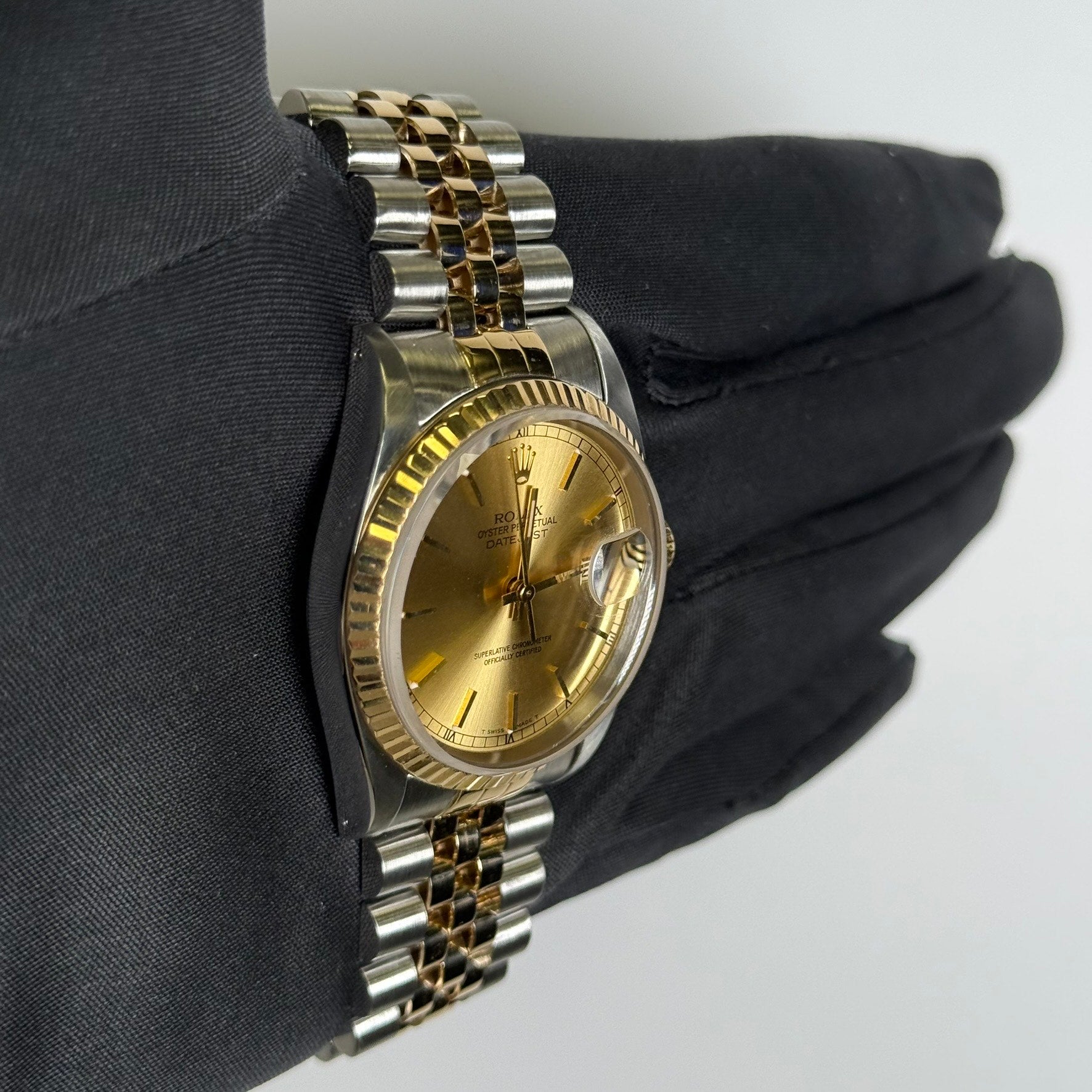 Rolex Datejust 36mm Champagne Dial Watch Ref# 16233 - Happy Jewelers Fine Jewelry Lifetime Warranty