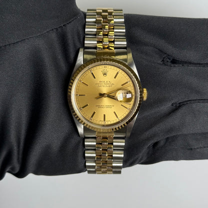 Rolex Datejust 36mm Champagne Dial Watch Ref# 16233 - Happy Jewelers Fine Jewelry Lifetime Warranty