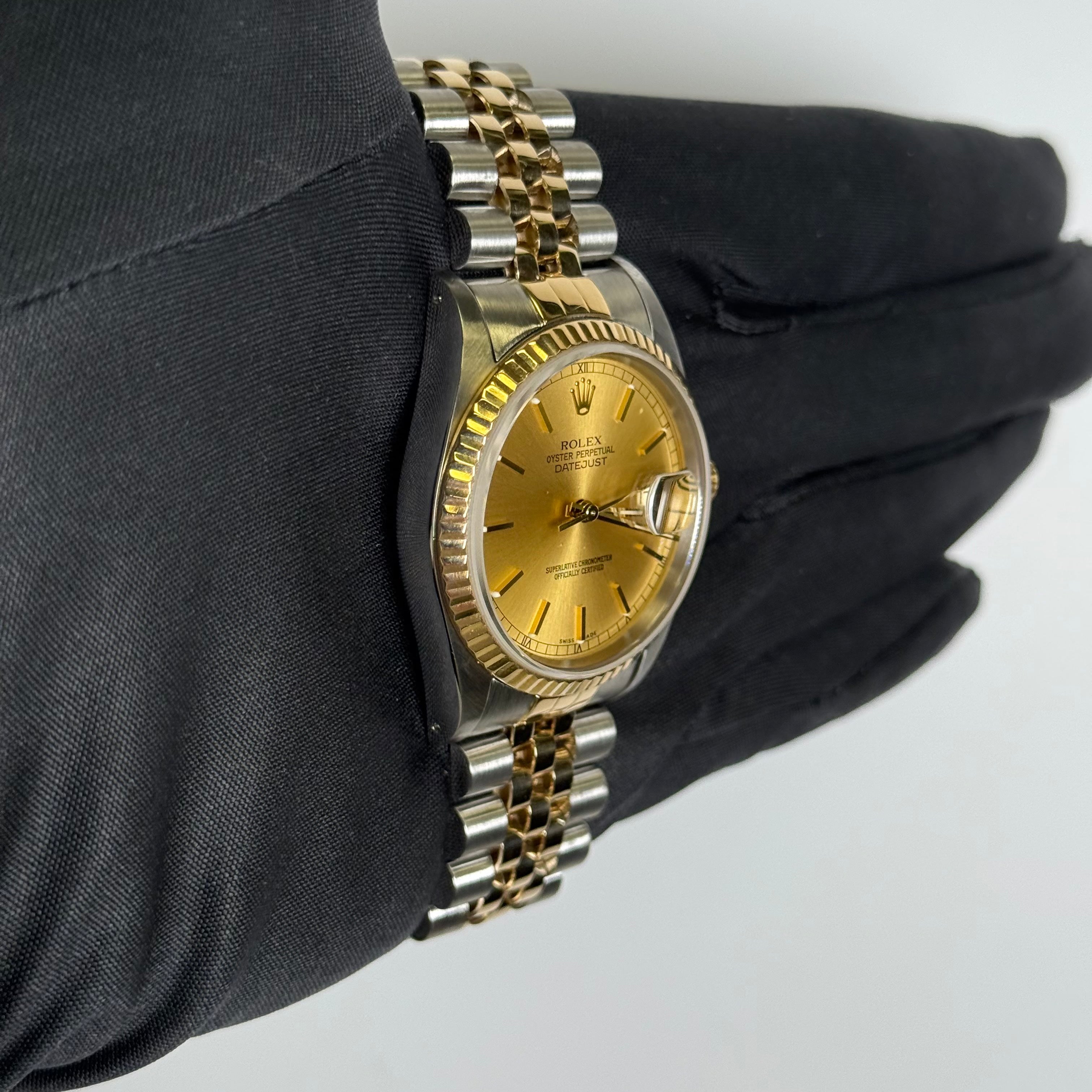 Rolex Datejust 36mm Champagne Dial Watch Ref# 16233 - Happy Jewelers Fine Jewelry Lifetime Warranty