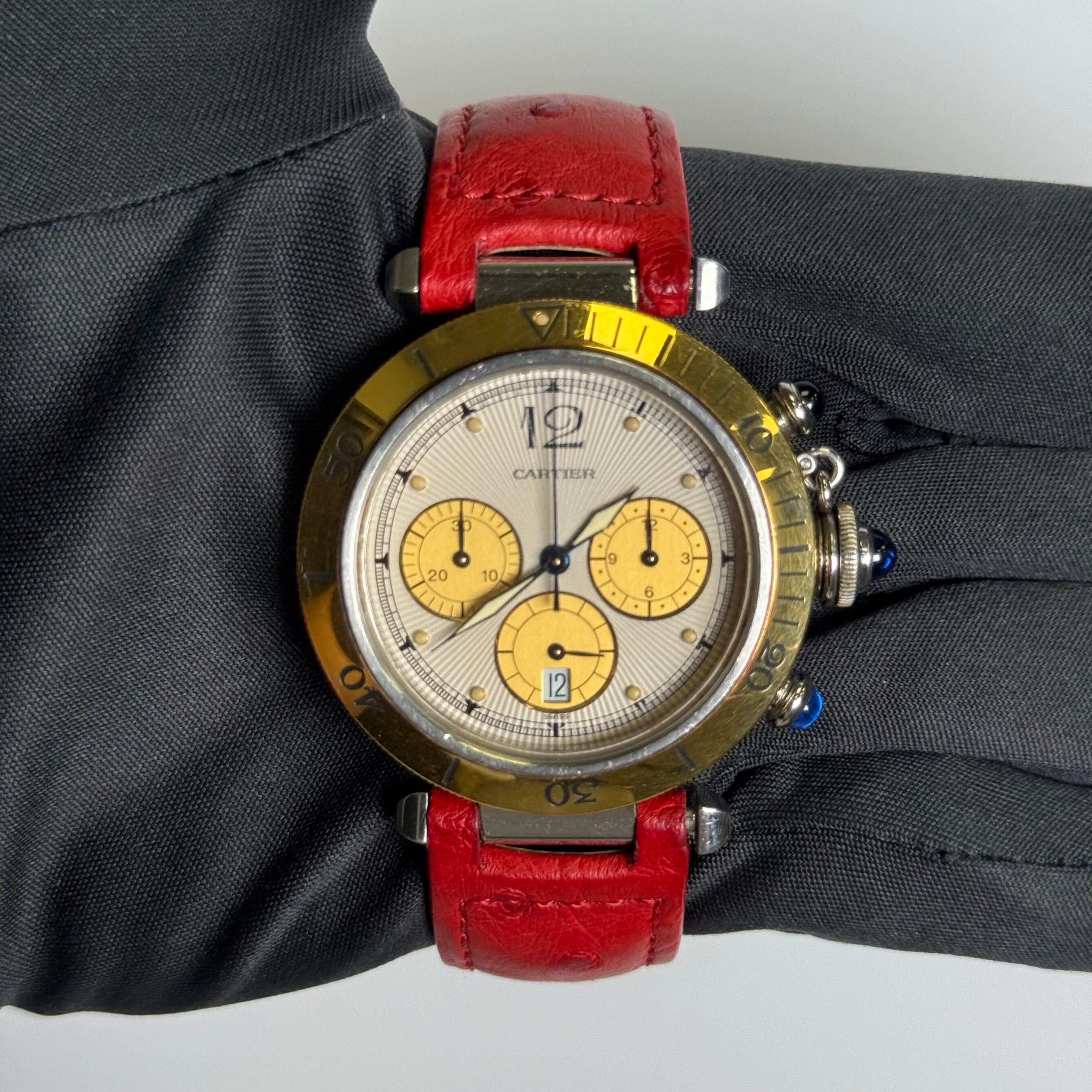 Cartier Pasha 38mm Silver Dial Watch Ref# W31011H3 - Happy Jewelers Fine Jewelry Lifetime Warranty