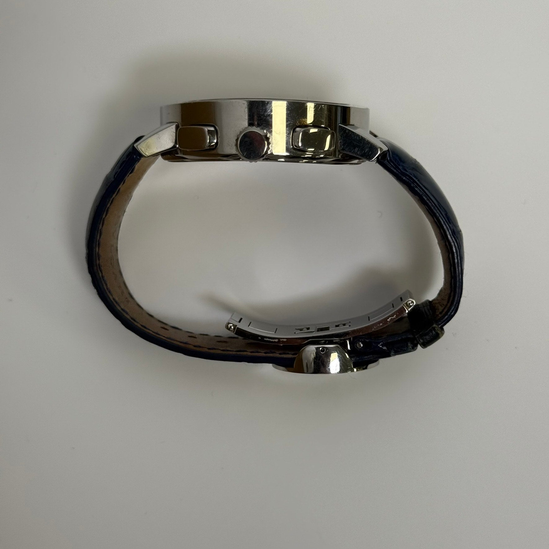 Bvlgari Chronograph 42mm Blue Dial Watch Ref# BB 42 SL CH - Happy Jewelers Fine Jewelry Lifetime Warranty