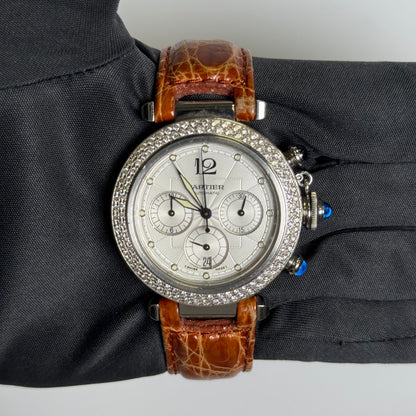 Cartier Pasha 38mm Silver Dial Watch Ref# W3103055 - Happy Jewelers Fine Jewelry Lifetime Warranty