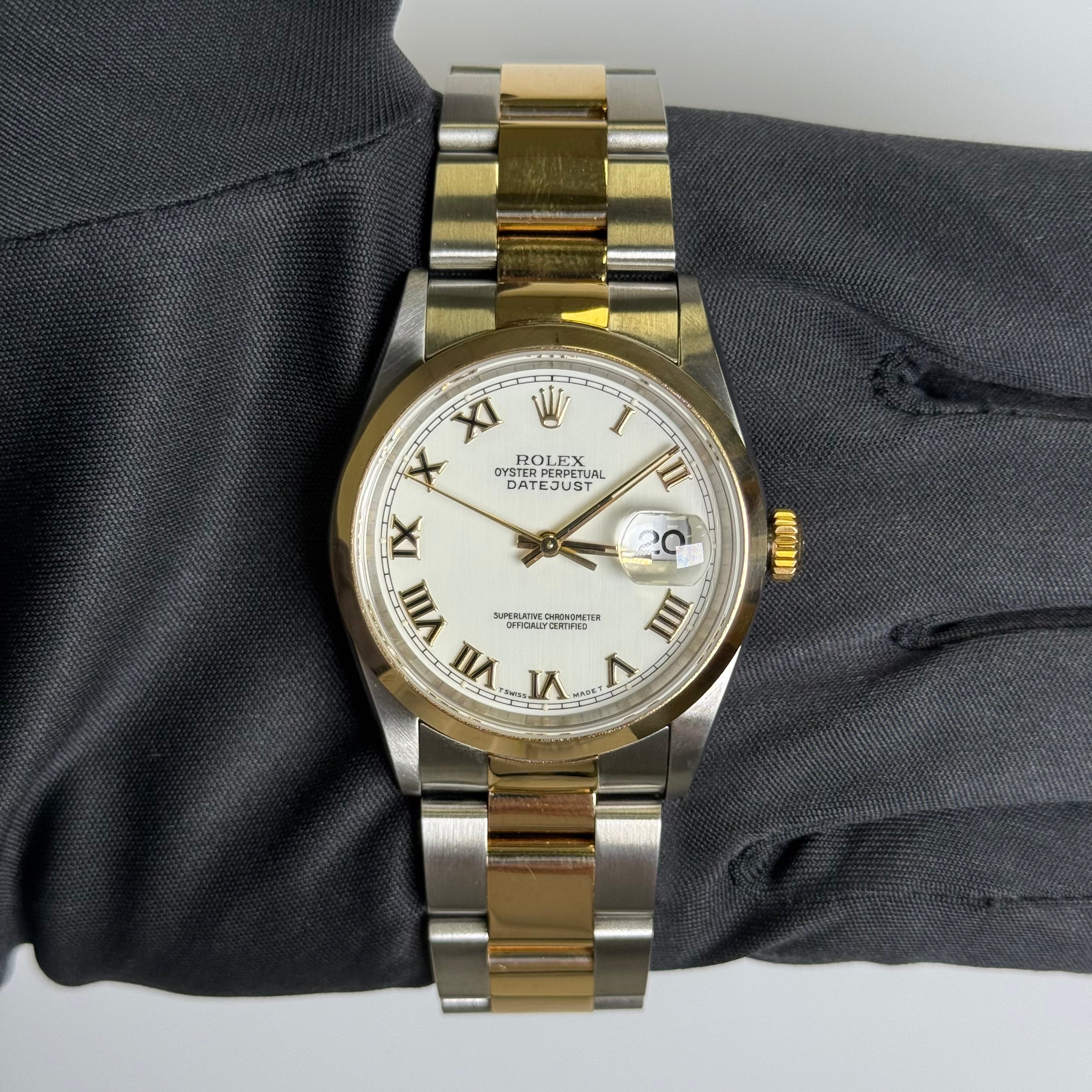 Rolex Datejust 36mm White Dial Watch Ref# 16203 - Happy Jewelers Fine Jewelry Lifetime Warranty