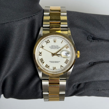 Rolex Datejust 36mm White Dial Watch Ref# 16203 - Happy Jewelers Fine Jewelry Lifetime Warranty