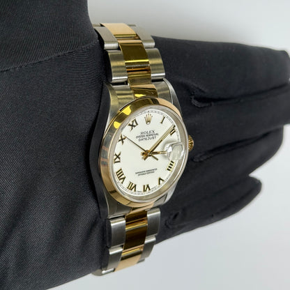 Rolex Datejust 36mm White Dial Watch Ref# 16203 - Happy Jewelers Fine Jewelry Lifetime Warranty