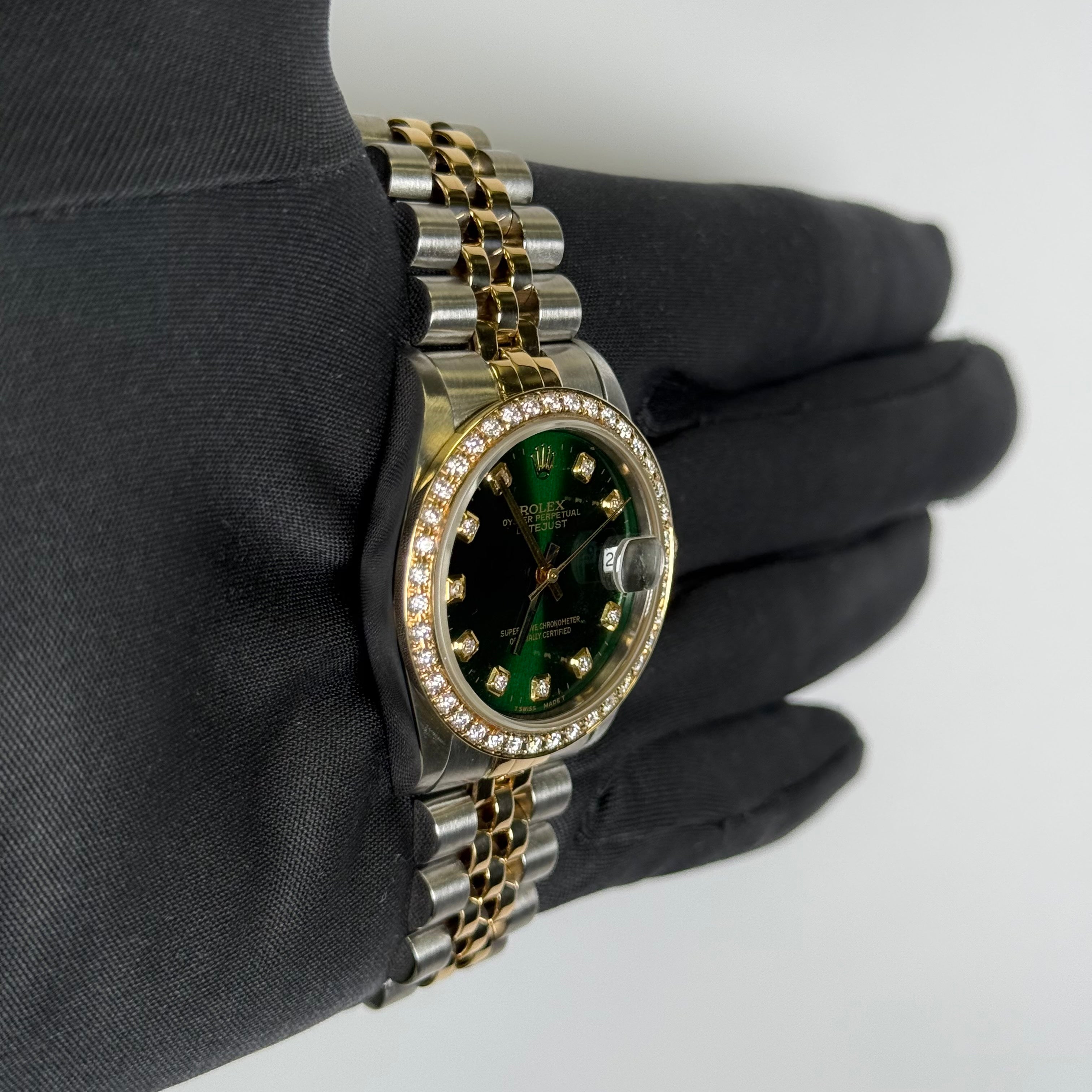 Rolex Datejust 31mm Green Dial Watch Ref# 68273 - Happy Jewelers Fine Jewelry Lifetime Warranty