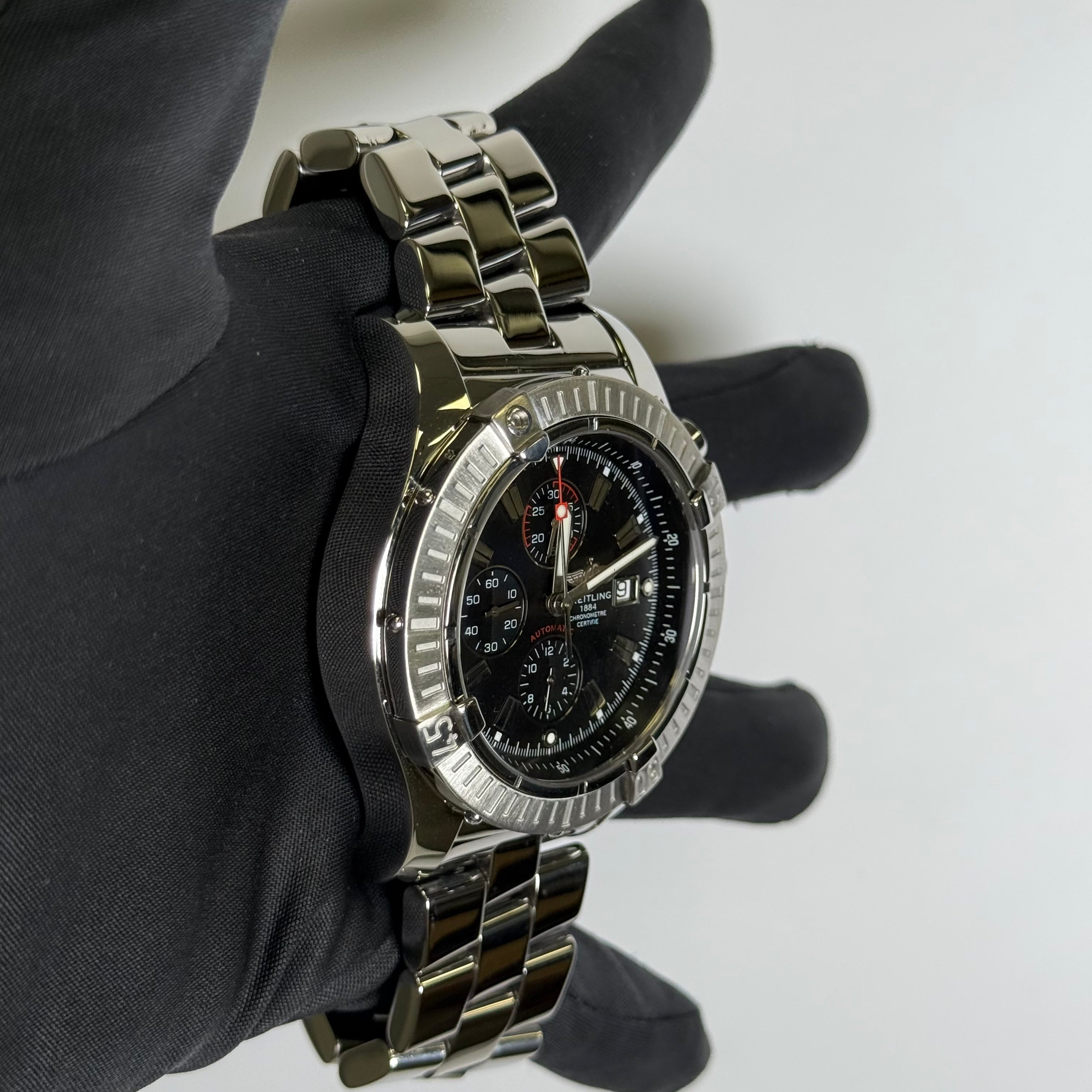 Breitling Super Avenger 48mm Black Dial Watch Ref# A13370 - Happy Jewelers Fine Jewelry Lifetime Warranty