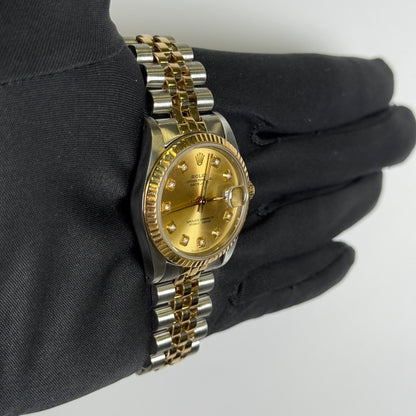 Rolex Datejust 31mm Champagne Dial Watch Ref# 68273 - Happy Jewelers Fine Jewelry Lifetime Warranty