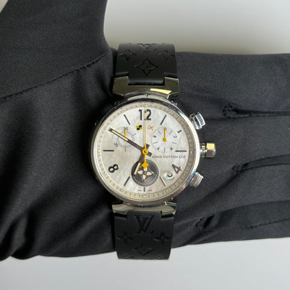 Louis Vuitton Tambour 32.5mm Brown Dial Watch Ref# QA071 - Happy Jewelers Fine Jewelry Lifetime Warranty