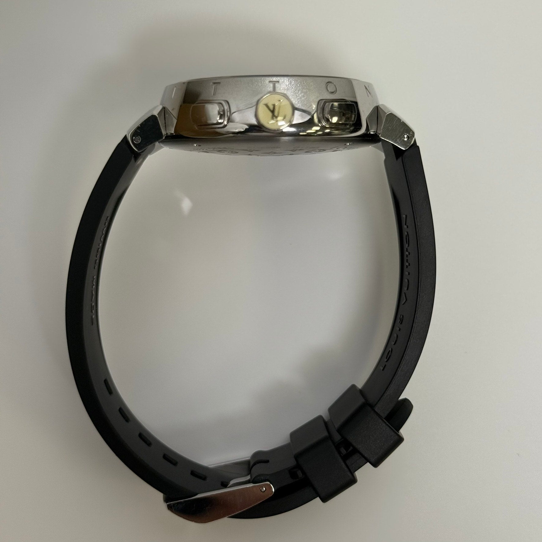 Louis Vuitton Tambour 32.5mm Brown Dial Watch Ref# QA071 - Happy Jewelers Fine Jewelry Lifetime Warranty