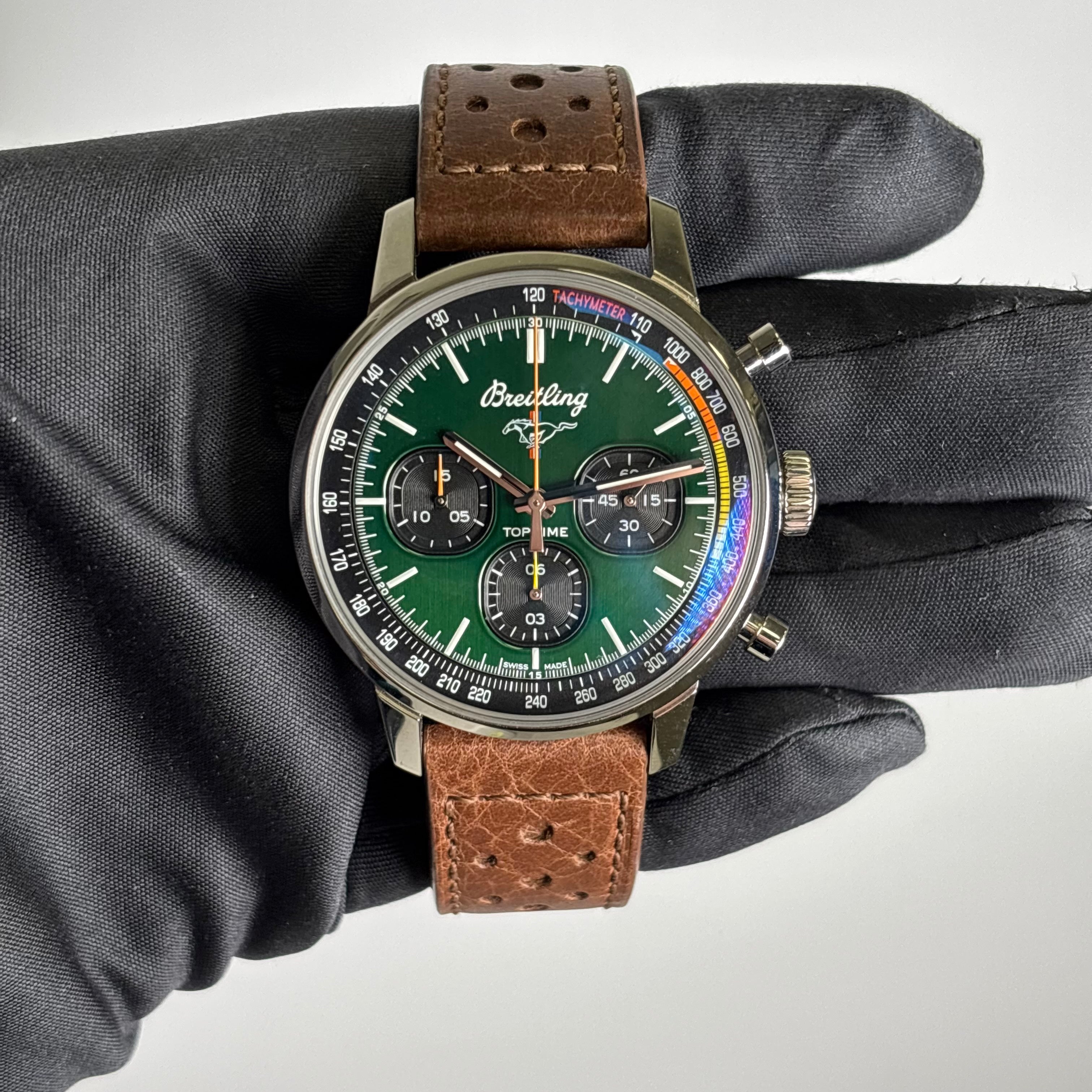 Breitling Top Time 42mm Green Dial Watch Ref# A25310 - Happy Jewelers Fine Jewelry Lifetime Warranty