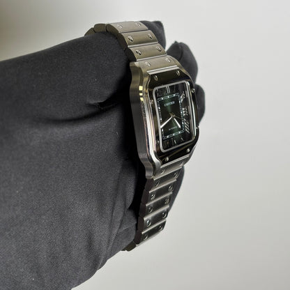 Cartier Santos 35mm Green Dial Watch Ref# WSSA0061 - Happy Jewelers Fine Jewelry Lifetime Warranty