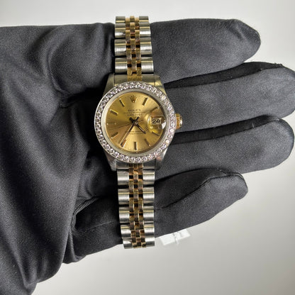 Rolex Datejust 26mm Champagne Dial Watch Ref# 69173 - Happy Jewelers Fine Jewelry Lifetime Warranty