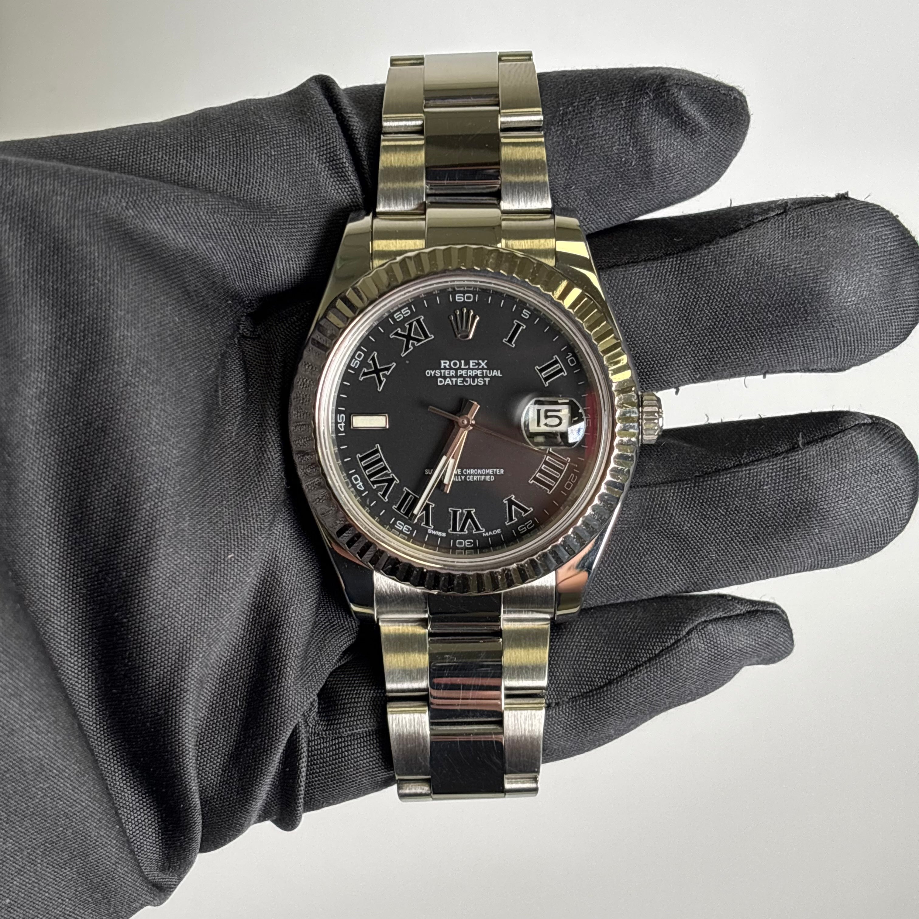 Rolex Datejust 41mm Black Dial Watch Ref# 116334 - Happy Jewelers Fine Jewelry Lifetime Warranty