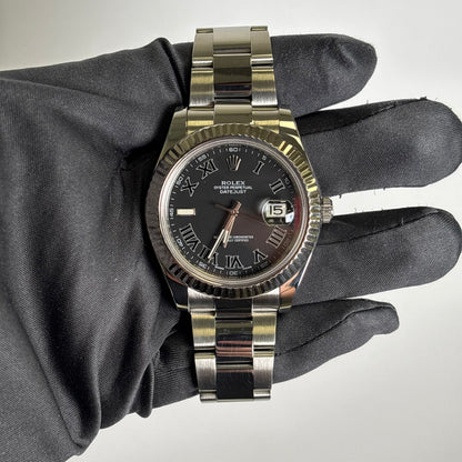 Rolex Datejust 41mm Black Dial Watch Ref# 116334 - Happy Jewelers Fine Jewelry Lifetime Warranty