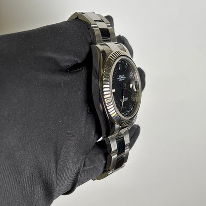 Rolex Datejust 41mm Black Dial Watch Ref# 116334 - Happy Jewelers Fine Jewelry Lifetime Warranty