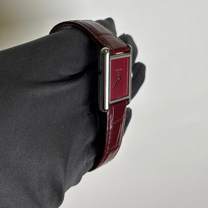 Cartier Tank 33mm Red Dial Watch Ref# WSTA0054 - Happy Jewelers Fine Jewelry Lifetime Warranty