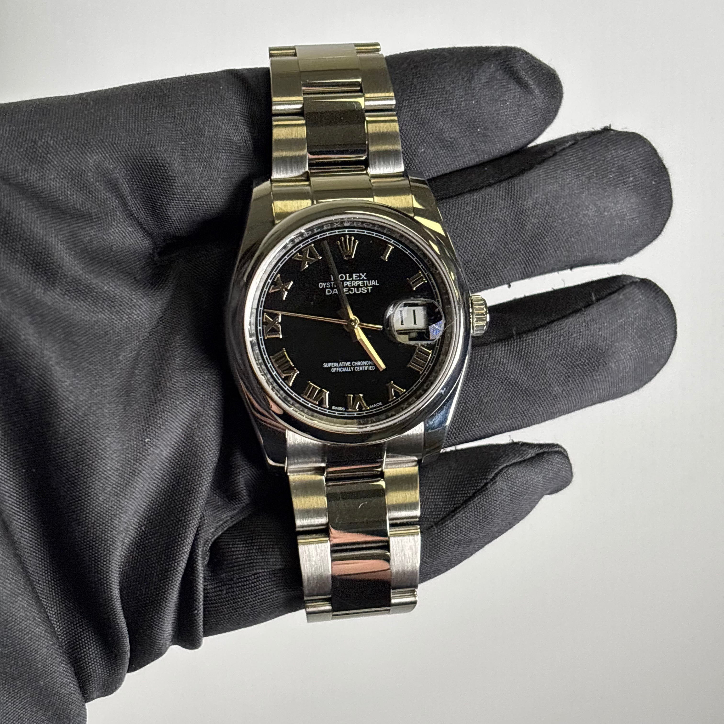 Rolex Datejust 36mm Black Dial Watch Ref# 116200 - Happy Jewelers Fine Jewelry Lifetime Warranty