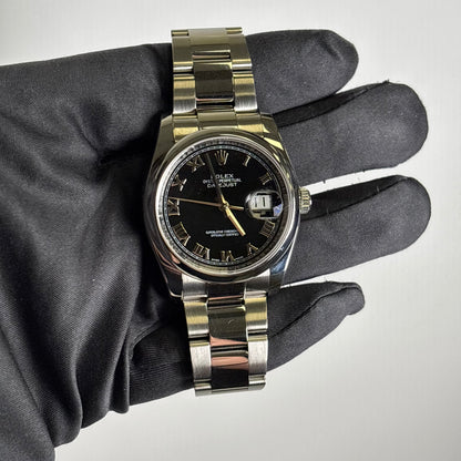 Rolex Datejust 36mm Black Dial Watch Ref# 116200 - Happy Jewelers Fine Jewelry Lifetime Warranty