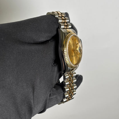 Rolex Datejust 36mm Champagne Dial Watch Ref# 16233 - Happy Jewelers Fine Jewelry Lifetime Warranty