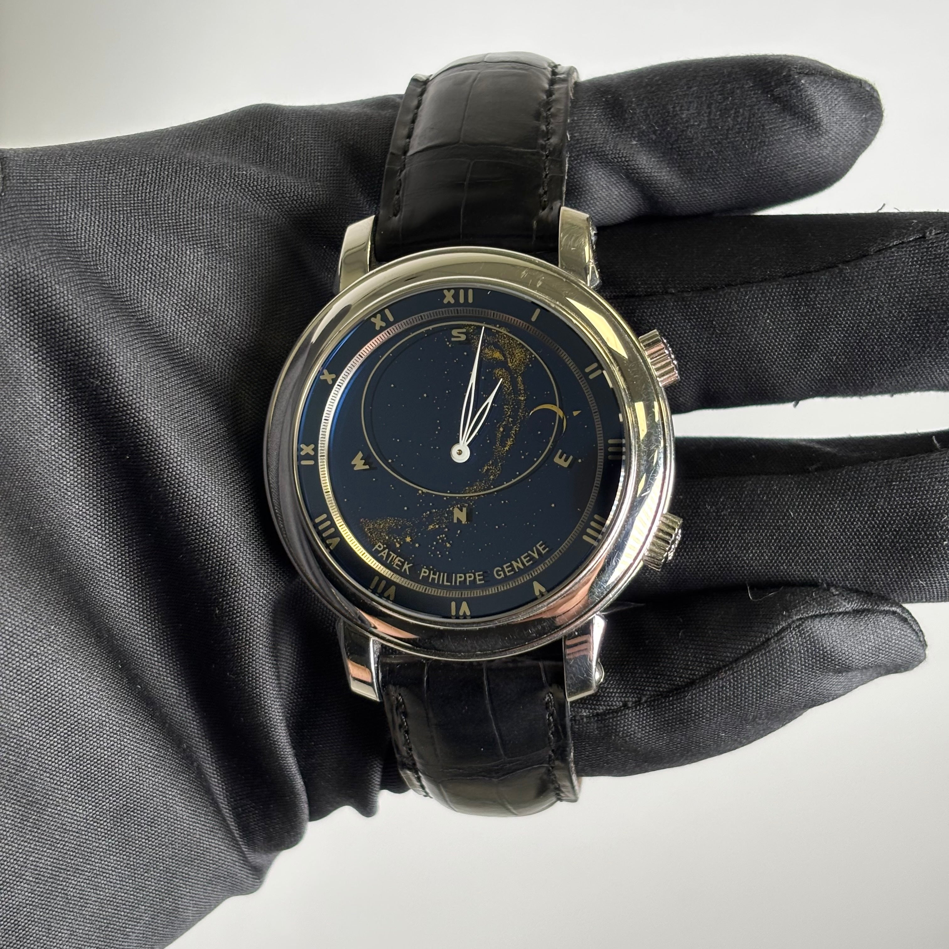 Patek Philippe Celestial 43mm Blue Dial Watch Ref# 5102G-001 - Happy Jewelers Fine Jewelry Lifetime Warranty