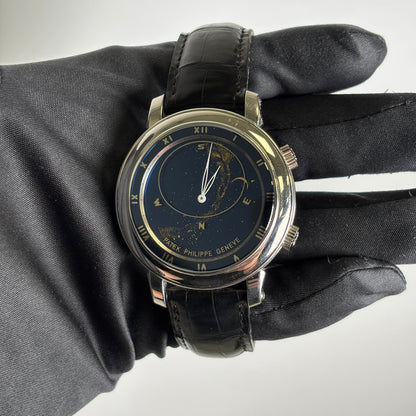 Patek Philippe Celestial 43mm Blue Dial Watch Ref# 5102G-001 - Happy Jewelers Fine Jewelry Lifetime Warranty
