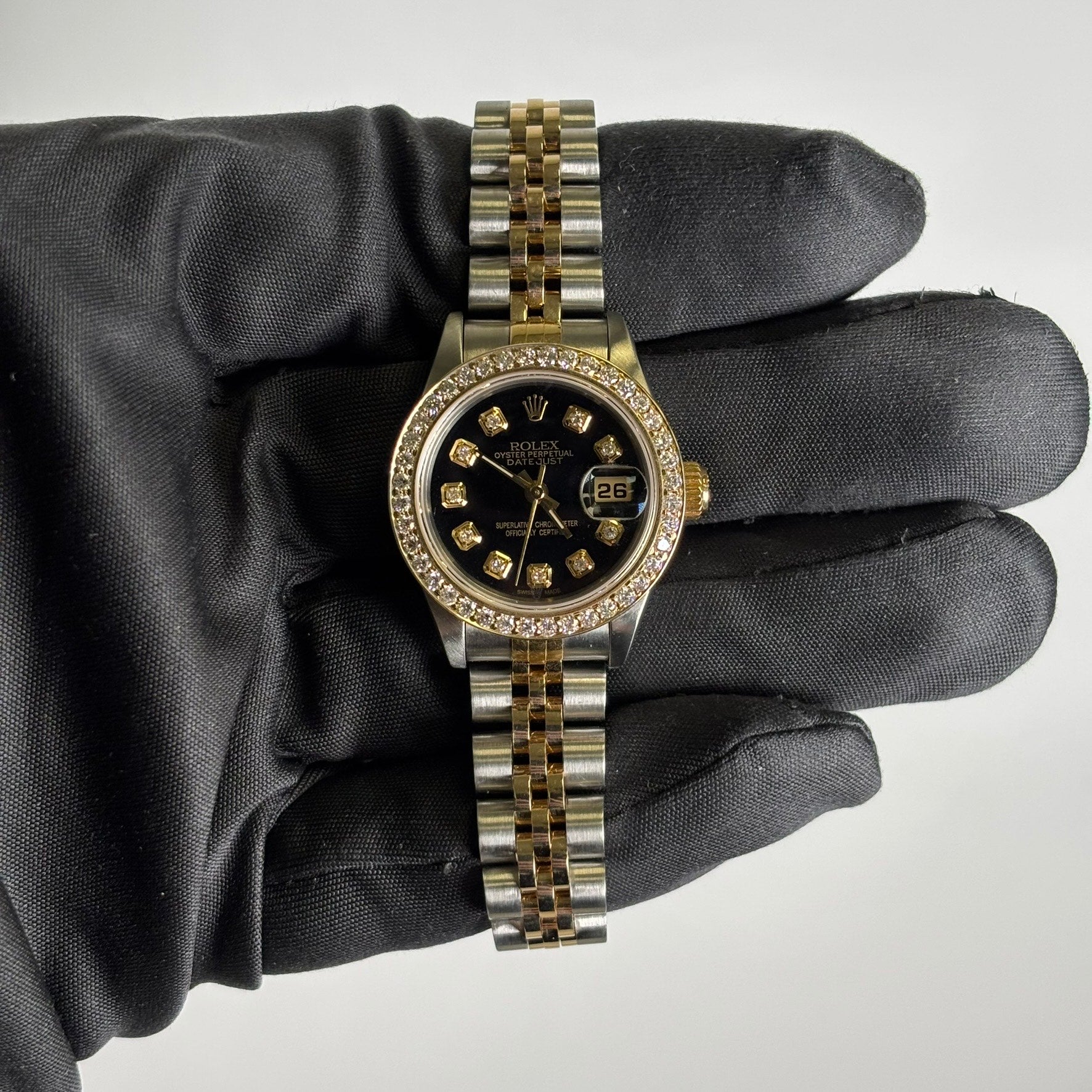 Rolex Datejust 26mm Black Dial Watch Ref# 69173 - Happy Jewelers Fine Jewelry Lifetime Warranty