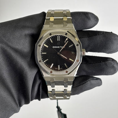 Audemars Piguet Royal Oak 41mm Black Dial Watch Ref# 15500ST.OO.1220ST.03 - Happy Jewelers Fine Jewelry Lifetime Warranty