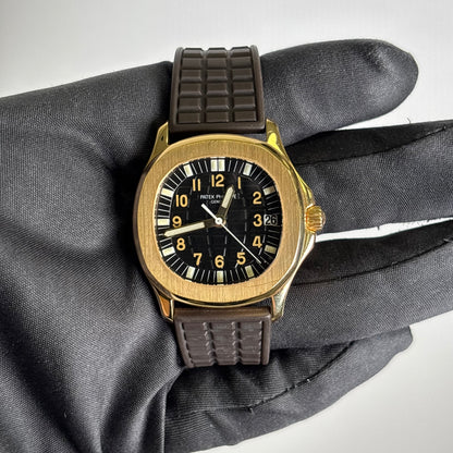 Patek Philippe Aquanaut 34mm Black Dial Watch Ref# 5066/J - Happy Jewelers Fine Jewelry Lifetime Warranty