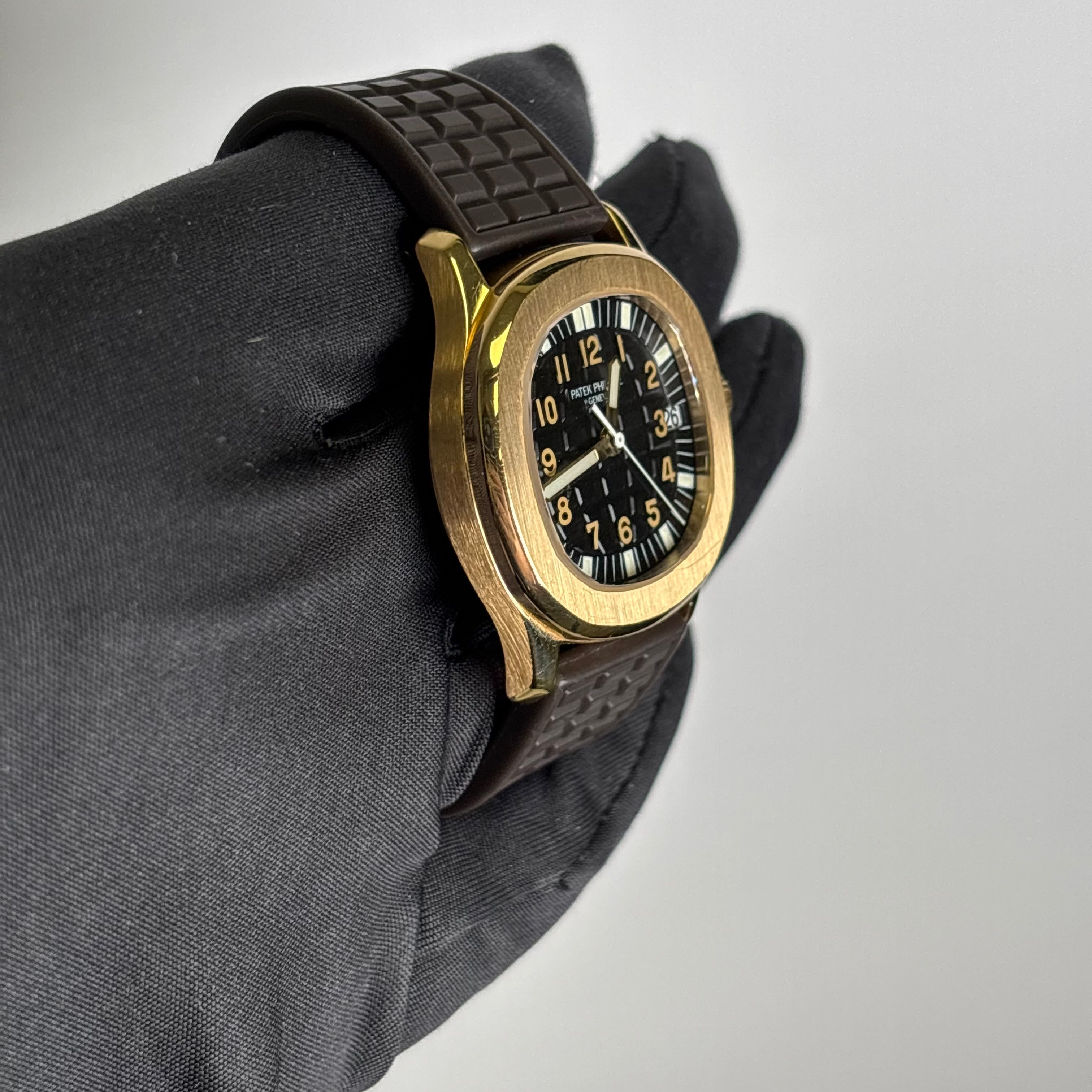 Patek Philippe Aquanaut 34mm Black Dial Watch Ref# 5066/J - Happy Jewelers Fine Jewelry Lifetime Warranty