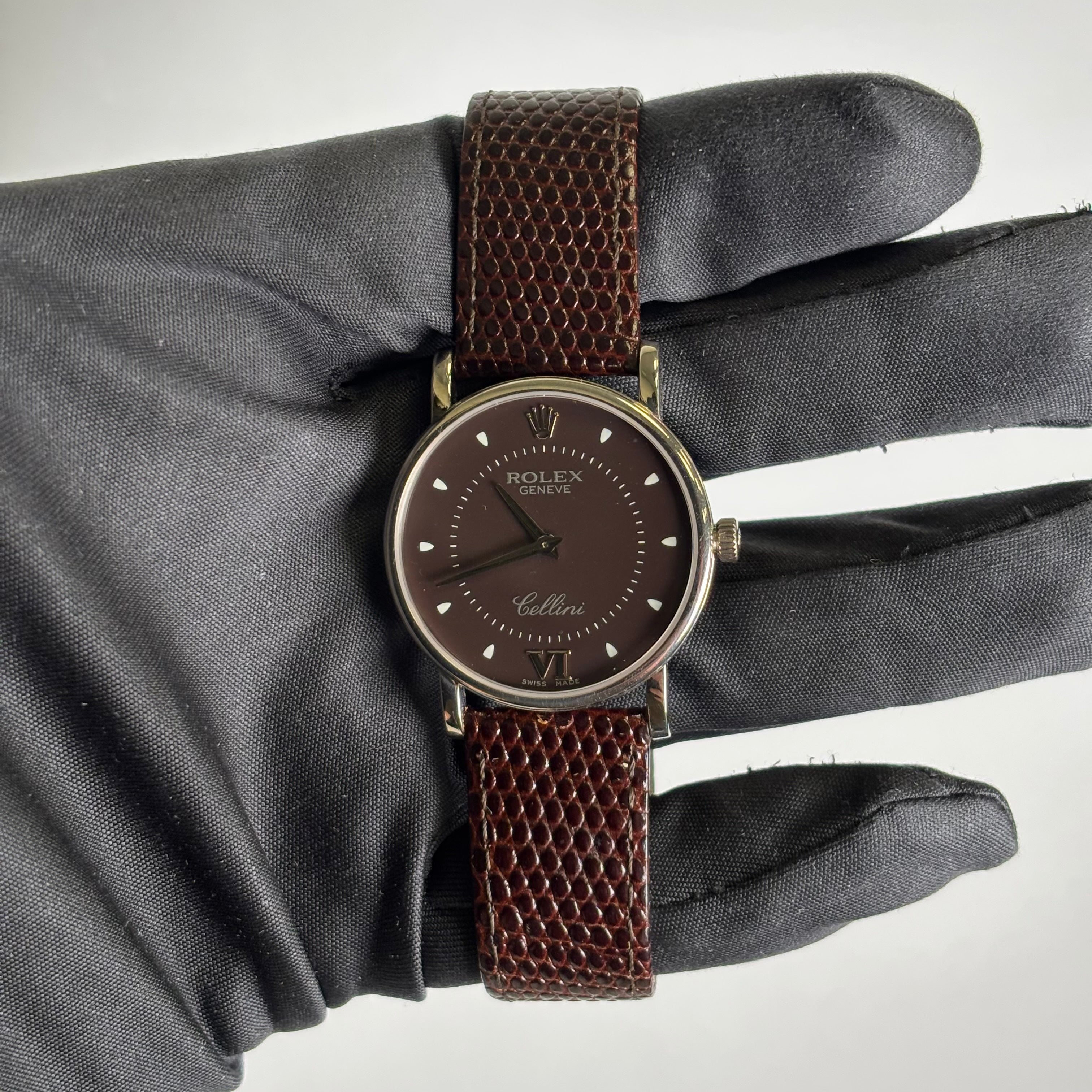 Rolex Cellini 33mm Maroon Dial Watch Ref# 5115/9 - Happy Jewelers Fine Jewelry Lifetime Warranty