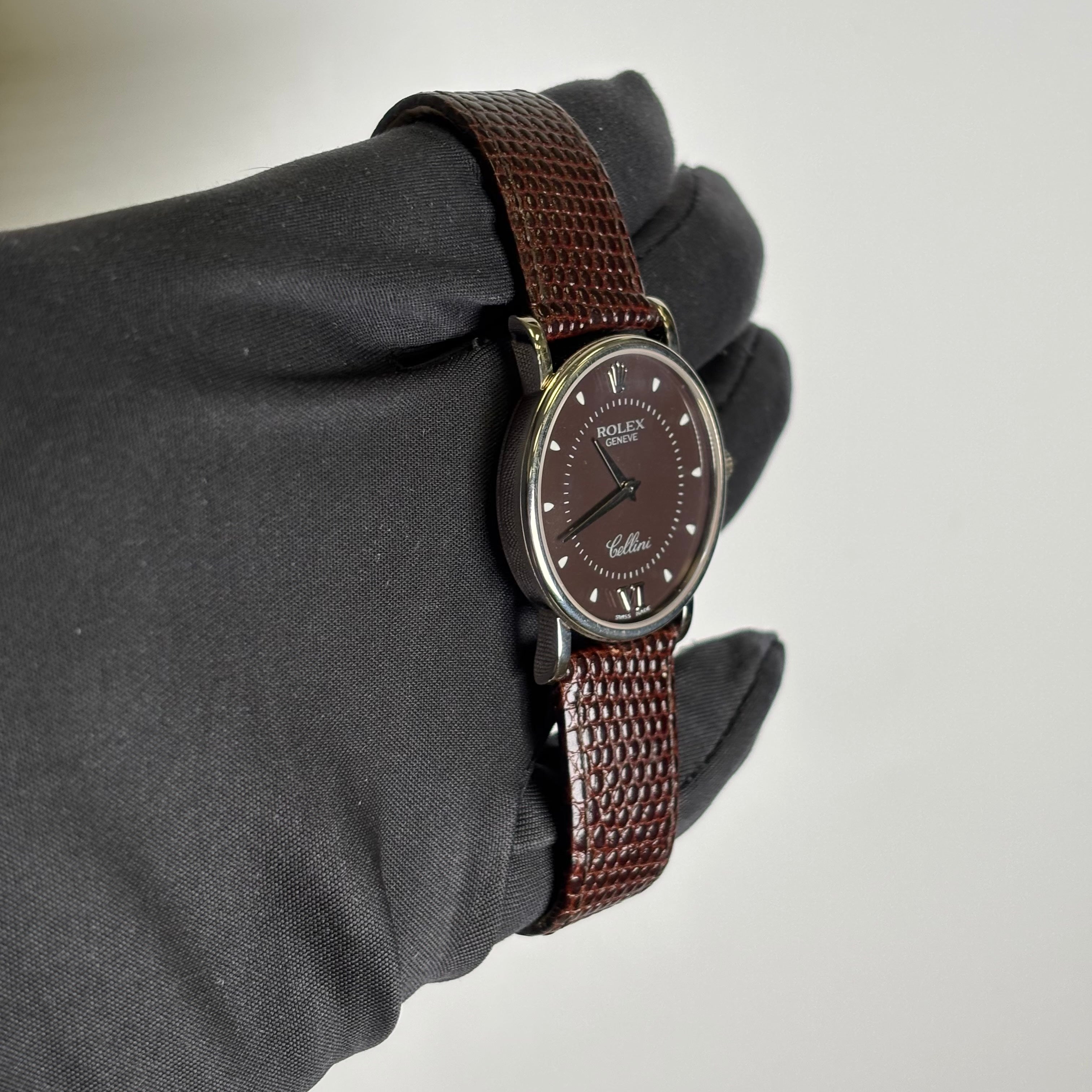 Rolex Cellini 33mm Maroon Dial Watch Ref# 5115/9 - Happy Jewelers Fine Jewelry Lifetime Warranty