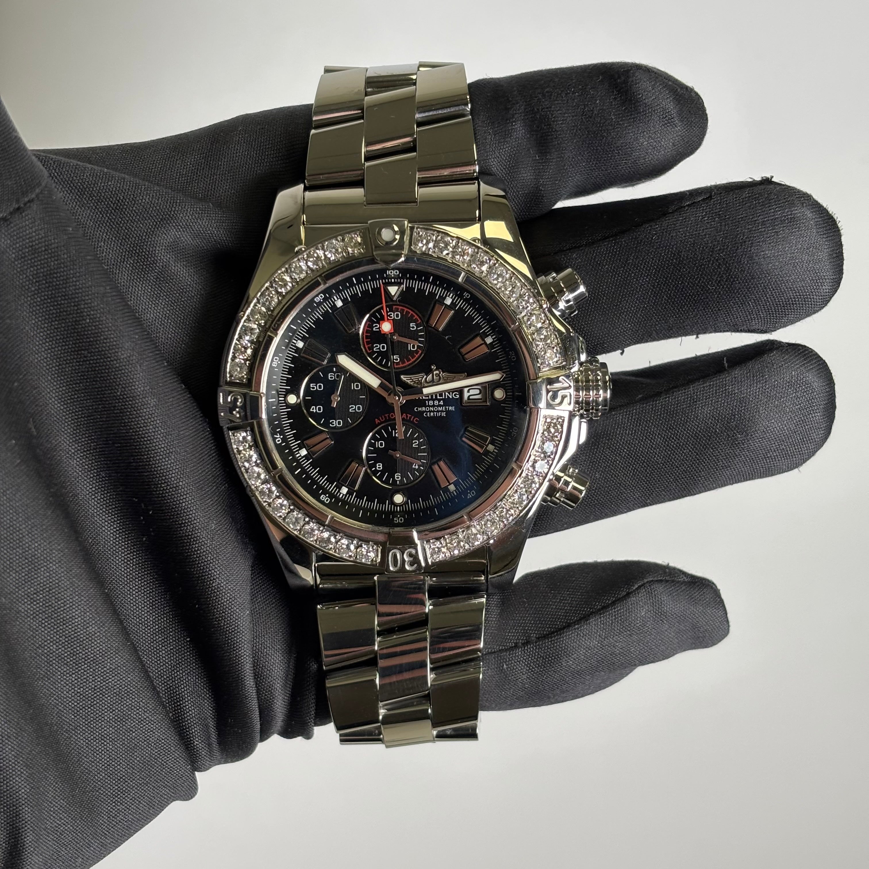 Breitling Super Avenger 48mm Black Dial Watch Ref# A13370 - Happy Jewelers Fine Jewelry Lifetime Warranty