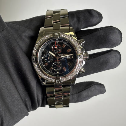 Breitling Super Avenger 48mm Black Dial Watch Ref# A13370 - Happy Jewelers Fine Jewelry Lifetime Warranty