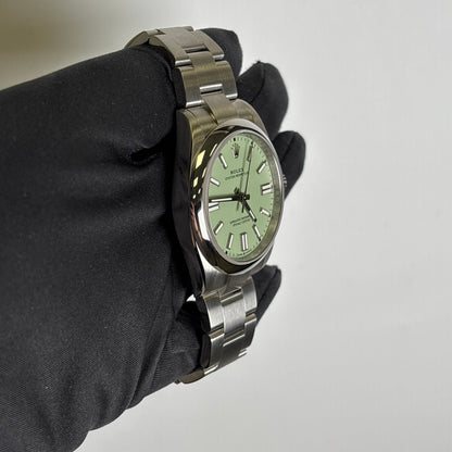 Rolex Oyster Perpetual 41mm Pistachio Dial Watch Ref# 134300 - Happy Jewelers Fine Jewelry Lifetime Warranty