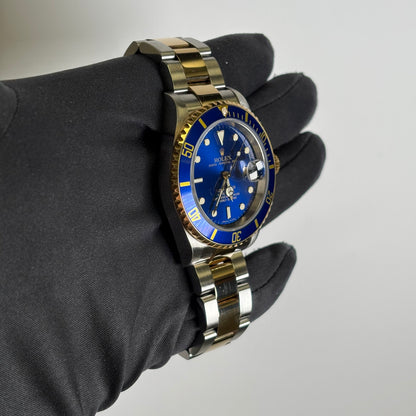 Rolex Submariner 40mm Blue Dial Watch Ref# 16613 - Happy Jewelers Fine Jewelry Lifetime Warranty