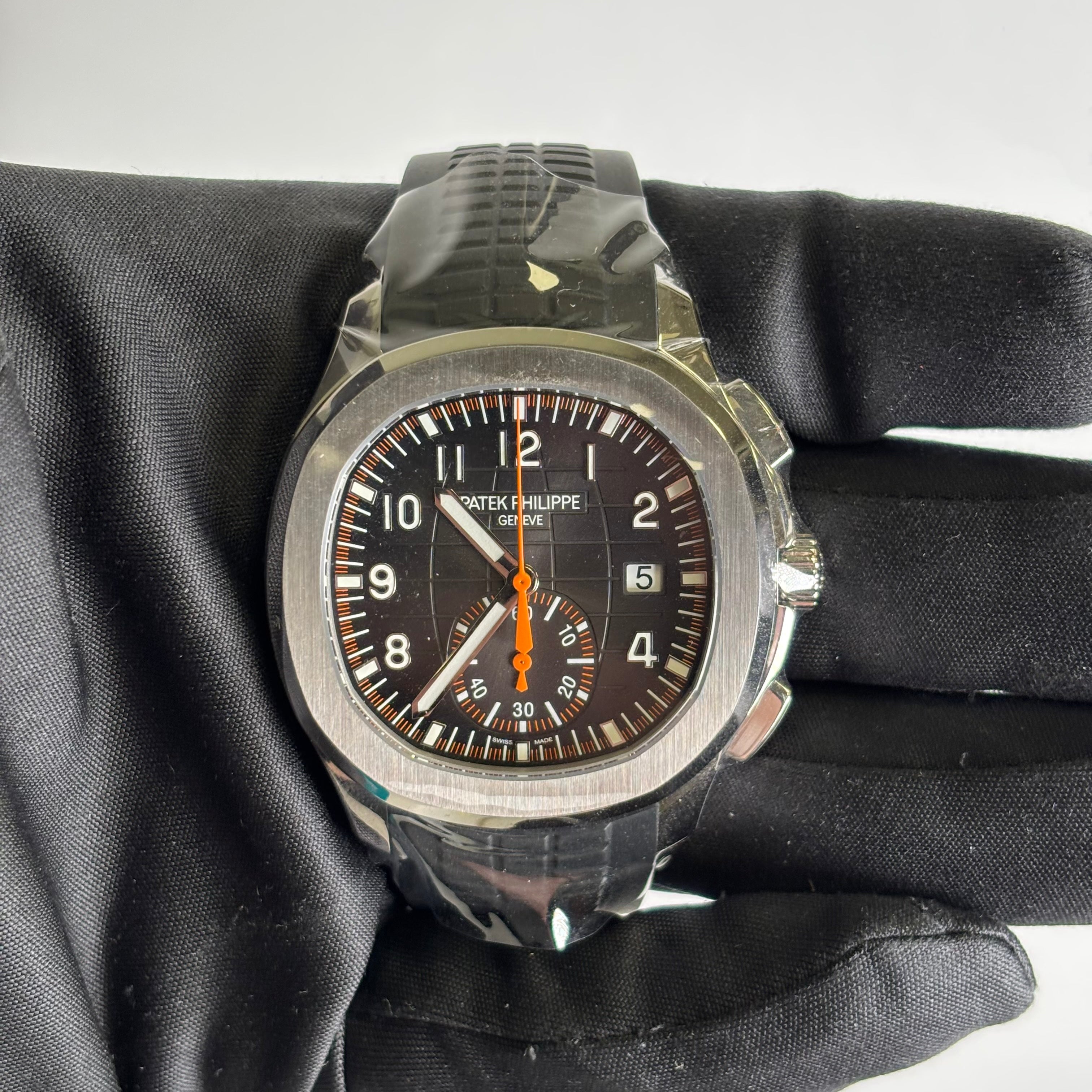 Patek Philippe Aquanaut 42mm Grey Dial Watch Ref# 5968A-001 - Happy Jewelers Fine Jewelry Lifetime Warranty