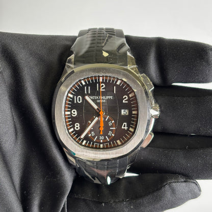Patek Philippe Aquanaut 42mm Grey Dial Watch Ref# 5968A-001 - Happy Jewelers Fine Jewelry Lifetime Warranty