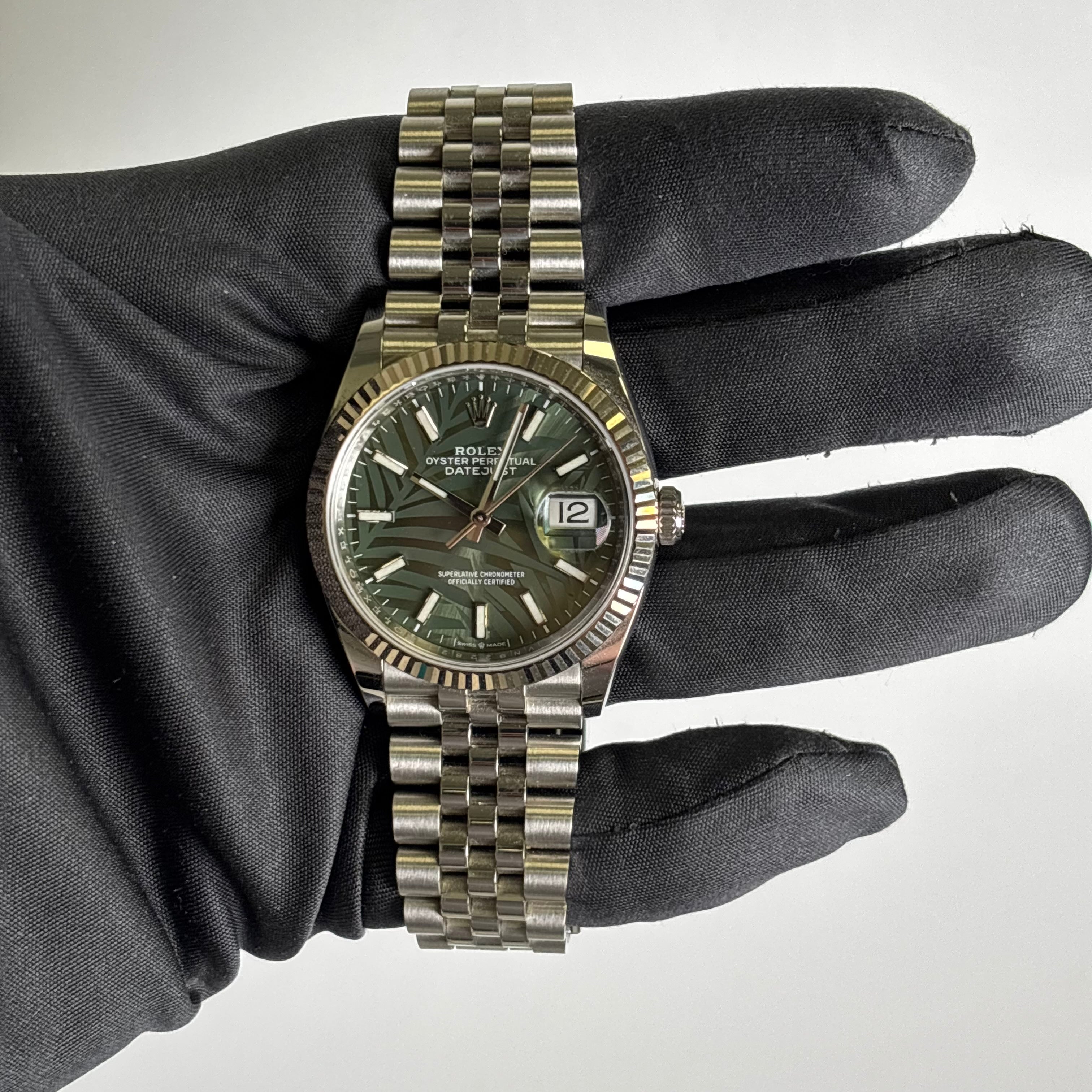 Rolex Datejust 36mm Green Dial Watch Ref# 126234 - Happy Jewelers Fine Jewelry Lifetime Warranty