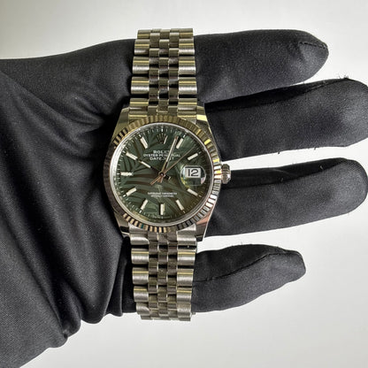 Rolex Datejust 36mm Green Dial Watch Ref# 126234 - Happy Jewelers Fine Jewelry Lifetime Warranty