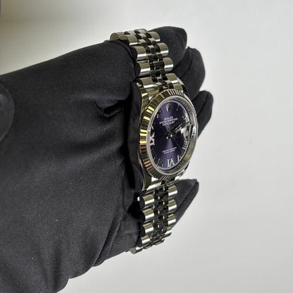 Rolex Datejust 36mm Purple Dial Watch Ref# 126234 - Happy Jewelers Fine Jewelry Lifetime Warranty