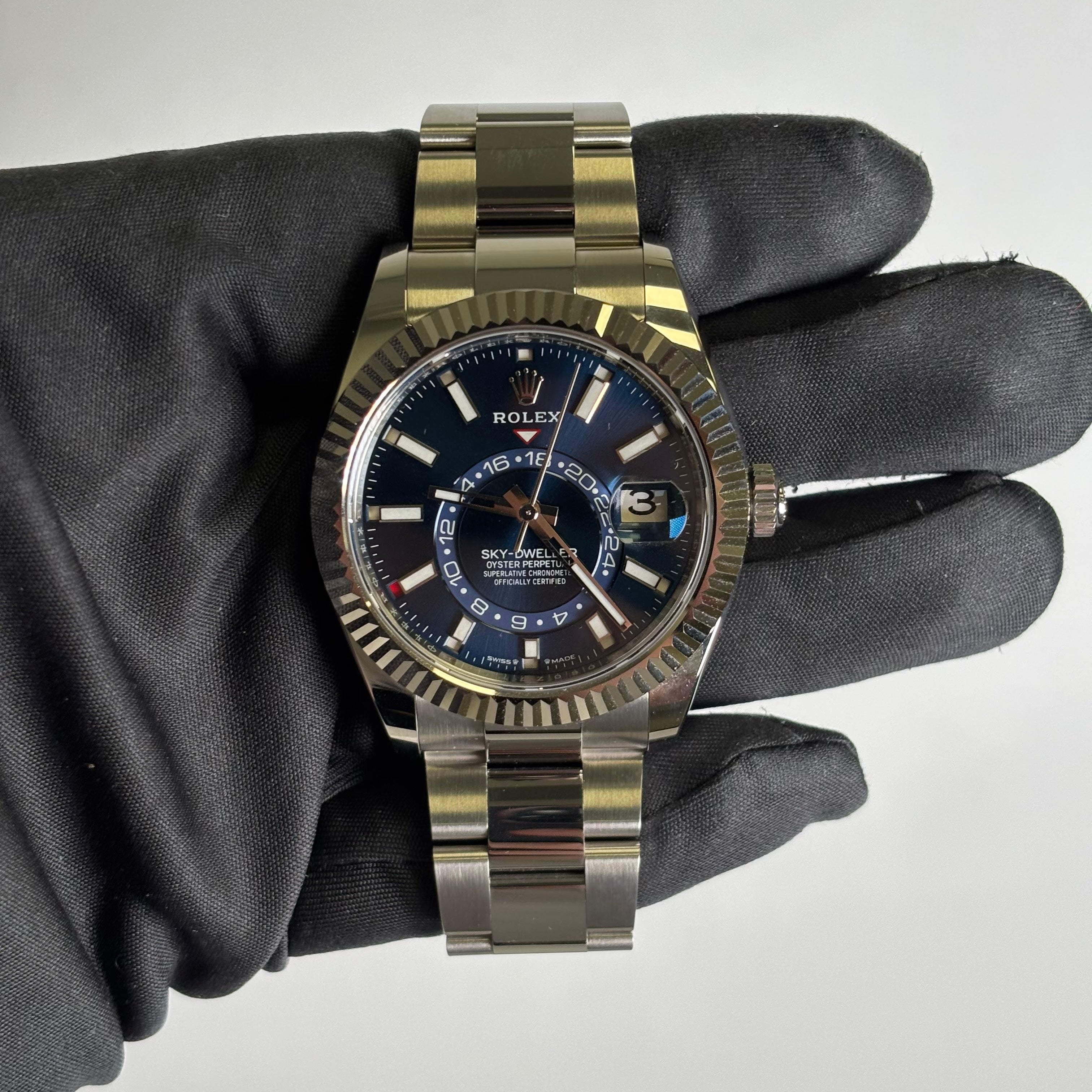 Rolex Sky-Dweller 42mm Blue Dial Watch Ref# 336934 - Happy Jewelers Fine Jewelry Lifetime Warranty