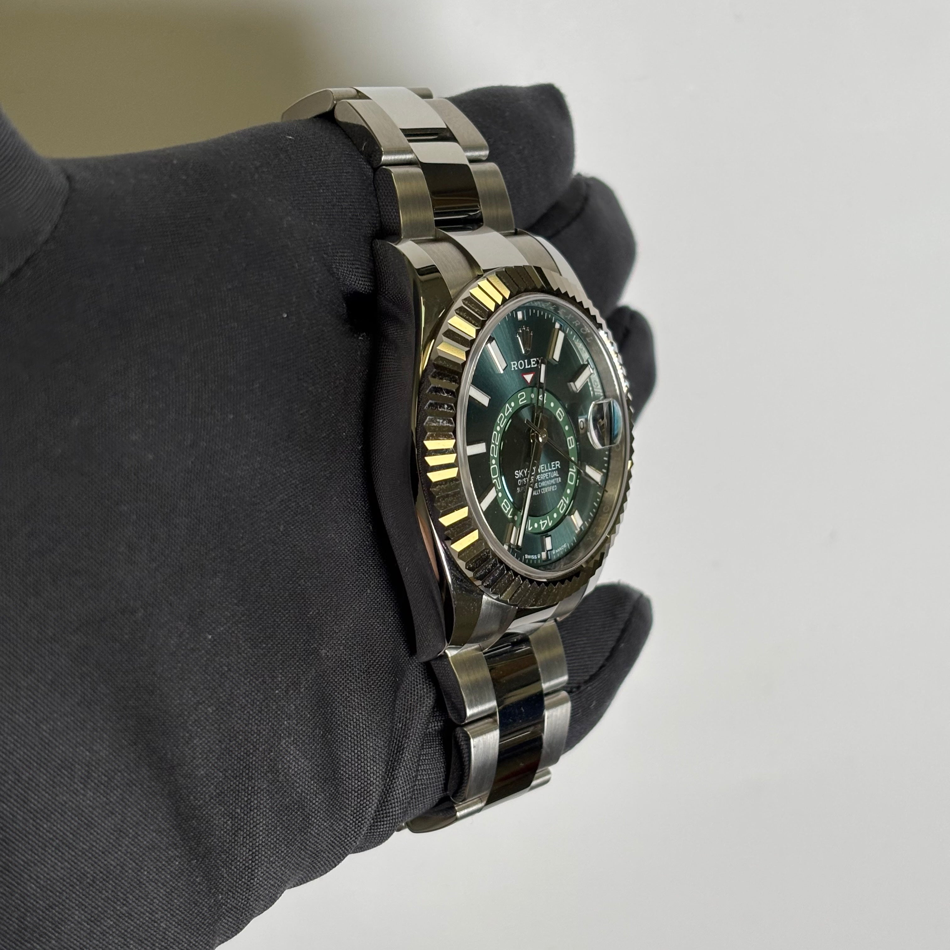 Rolex Sky-Dweller 42mm Green Dial Watch Ref# 336934 - Happy Jewelers Fine Jewelry Lifetime Warranty