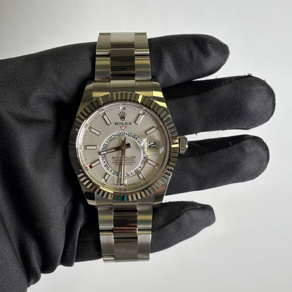 Rolex Sky-Dweller 42mm White Dial Watch Ref# 336934 - Happy Jewelers Fine Jewelry Lifetime Warranty
