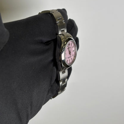 Rolex Oyster Perpetual 28mm Pink Dial Watch Ref# 276200 - Happy Jewelers Fine Jewelry Lifetime Warranty