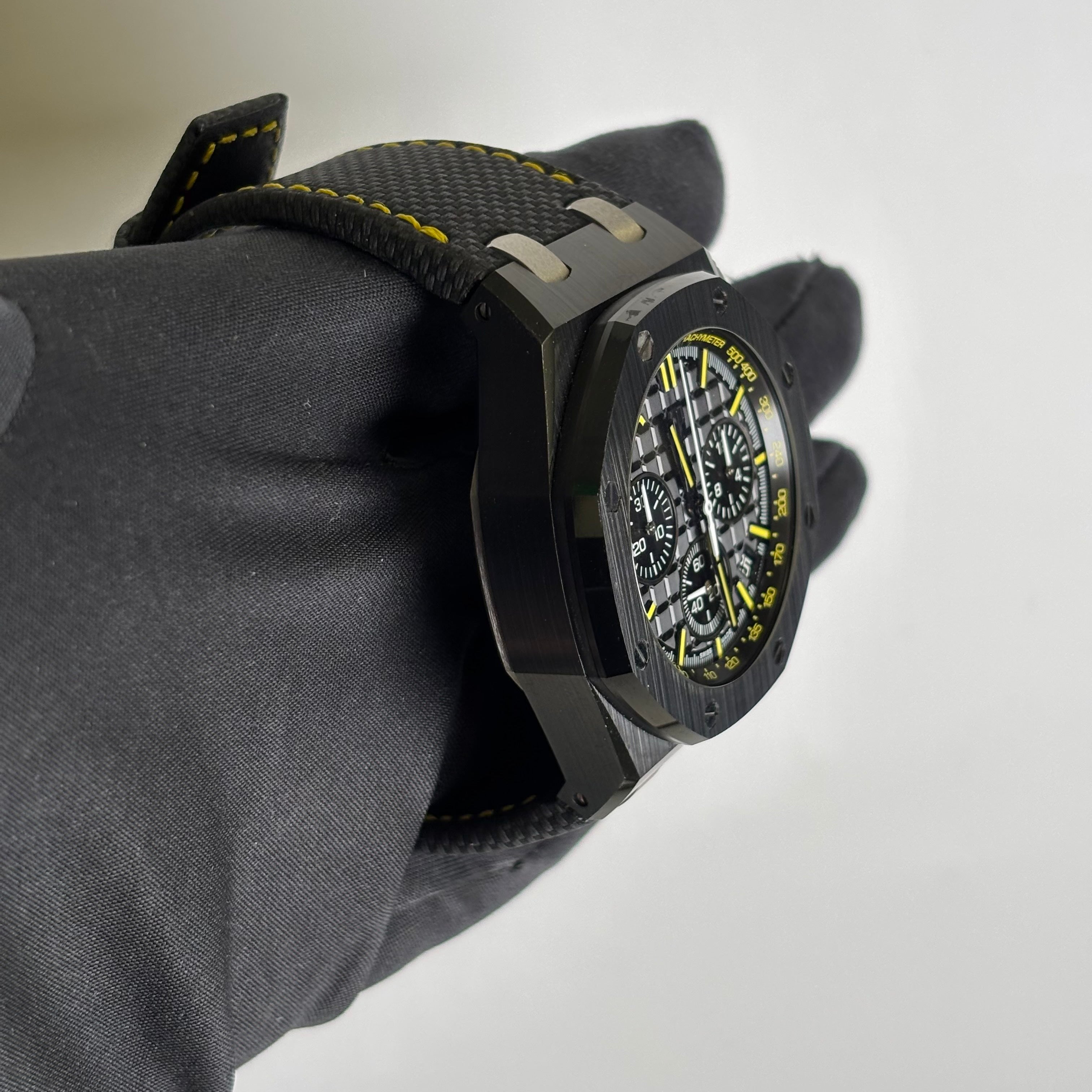 Audemars Piguet Royal Oak 43mm Black Dial Watch Ref# 26420CE.OO.A005VE.01 - Happy Jewelers Fine Jewelry Lifetime Warranty