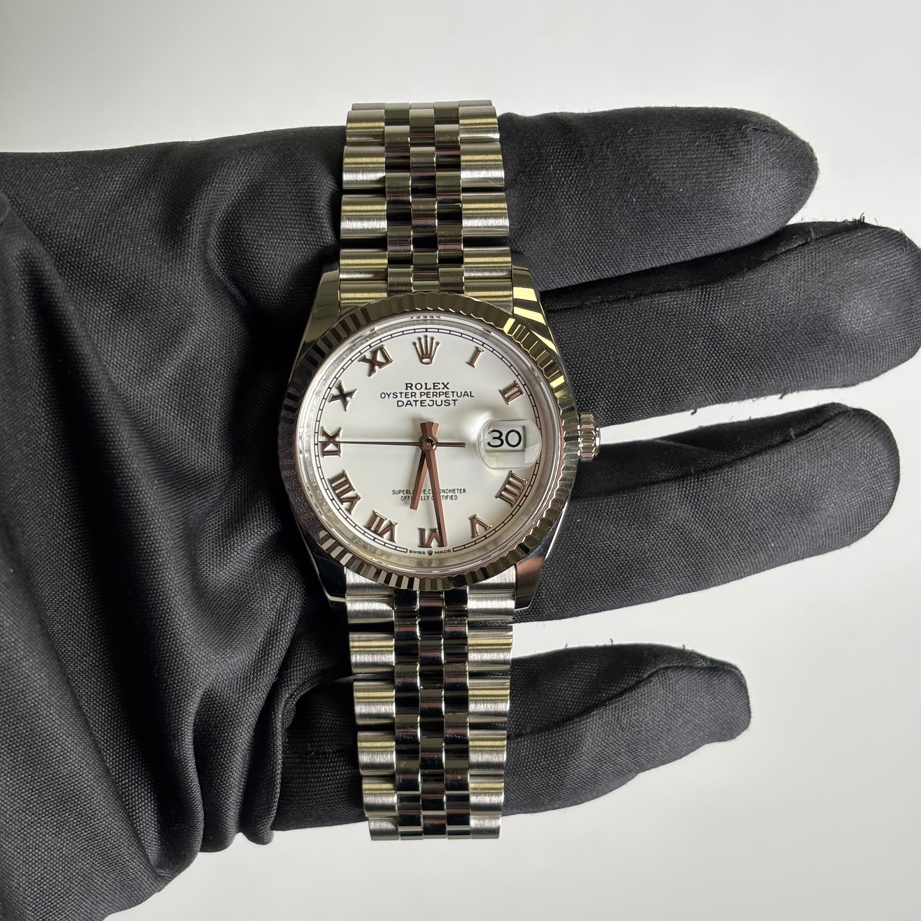 Rolex Datejust 36mm White Dial Watch Ref# 126234 - Happy Jewelers Fine Jewelry Lifetime Warranty